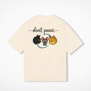 Funny Cat and Mouse T-Shirt Don't Panic